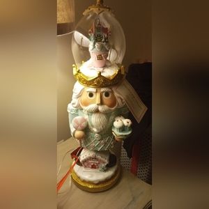 Cupcakes and Cashmere Pastel Nutcracker Spinning/Snowing Musical snow globe